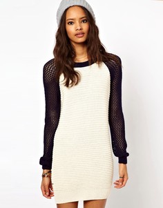 Платье-джемпер в спортивном стиле ASOS-Кремовый