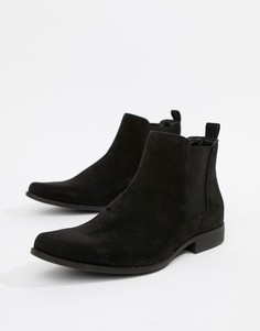 Черные ботинки челси из искусственной замши ASOS DESIGN-Черный