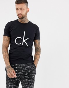 Облегающая футболка с логотипом Calvin Klein-Черный