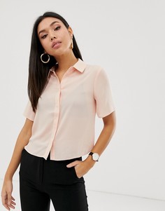Мягкая рубашка с короткими рукавами ASOS DESIGN-Черный