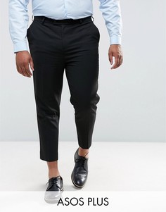 Черные зауженные брюки ASOS DESIGN Plus-Черный