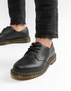 Черные туфли с 3 парами люверсов Dr Martens original 11838002-Черный