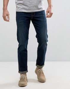Темные узкие джинсы стретч ASOS DESIGN-Синий