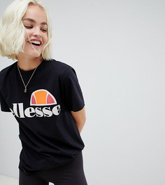 Футболка бойфренда с логотипом на груди Ellesse-Черный