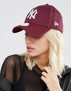 Кепка ягодного цвета New Era 9 Forty NY-Красный