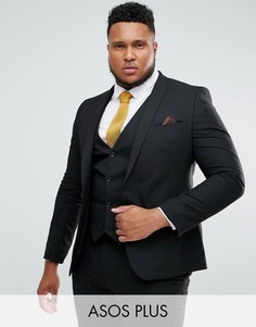 Черный пиджак скинни ASOS DESIGN Plus