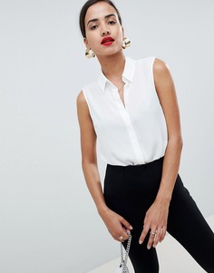 Мягкая рубашка без рукавов ASOS DESIGN-Белый
