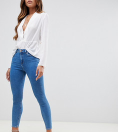 Синие джинсы скинни с завышенной талией ASOS DESIGN Ridley-Синий