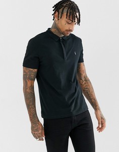 Черная футболка-поло с логотипом AllSaints-Черный