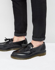 Черные лоферы с кисточками Dr Martens Adrian-Черный