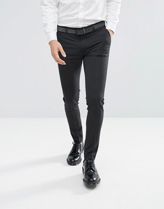 Темно-серые брюки скинни ASOS DESIGN-Серый