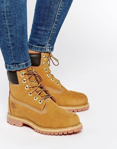 Бежевые ботинки со шнурками Timberland Premium 6\-Бежевый