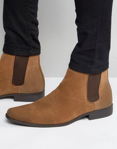 Светло-коричневые ботинки челси из искусственной замши ASOS DESIGN-Светло-коричневый