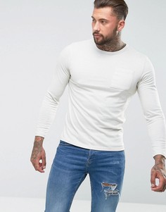 Футболка с длинными рукавами и карманом Another Influence-Серый