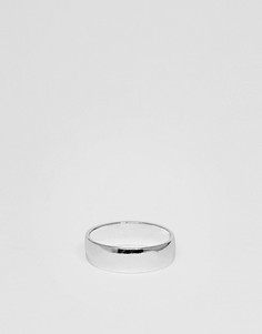 Серебристое кольцо ASOS DESIGN-Серебряный