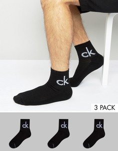 Набор из 3 пар черных носков Calvin Klein-Черный