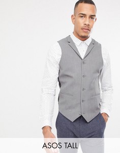 Серый супероблегающий жилет ASOS DESIGN Tall