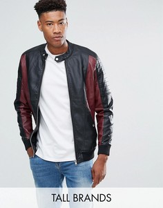 Куртка из искусственной кожи Barneys Originals TALL-Черный
