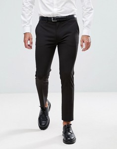 Черные укороченные брюки скинни ASOS DESIGN-Черный