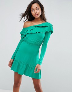 Платье мини на одно плечо ASOS DESIGN salsa-Зеленый