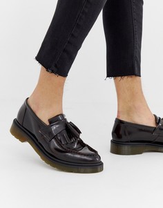 Бордовые лоферы с кисточками Dr.Martens Adrian-Красный