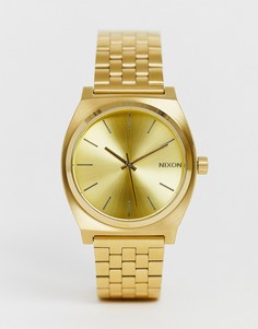 Золотистые часы-браслет Nixon Time Teller-Золотой