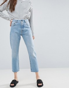 Светло-синие выбеленные классические джинсы прямого кроя ASOS DESIGN - Florence (cambridge)-Синий