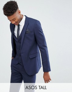 Темно-синий пиджак скинни ASOS DESIGN Tall