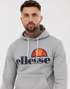 Худи серого цвета с классическим логотипом ellesse-Серый