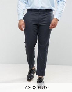 Синие фактурные брюки скинни ASOS PLUS-Синий