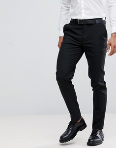 Черные строгие брюки скинни ASOS DESIGN-Черный