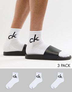 Набор из 3 пар белых носков Calvin Klein-Белый