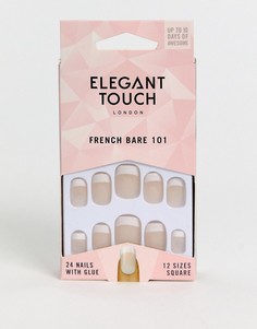 Накладные ногти средней длины Elegant Touch - Французский маникюр 101-Розовый