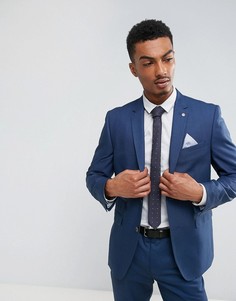 Голубой узкий пиджак Burton Menswear-Синий