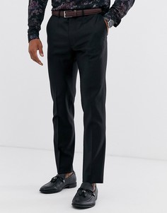 Черные джинсы скинни из 100% шерсти ASOS DESIGN-Черный