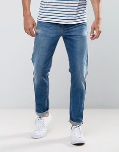 Синие выбеленные узкие джинсы плотностью 12,5 унции ASOS-Синий