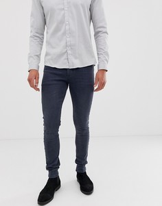 Дымчато-синие супероблегающие джинсы ASOS DESIGN-Синий