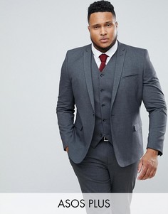 Темно-серый пиджак скинни ASOS PLUS