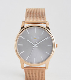 Розово-золотистые часы с сетчатым браслетом Limit эксклюзивно для ASOS-Золотой