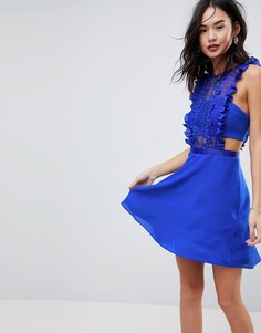 Кружевное платье мини ASOS-Синий