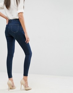 Темно-синие джинсы с завышенной талией ASOS DESIGN Sculpt me-Синий