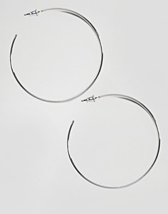 Серьги-кольца 50 мм ASOS DESIGN-Серебряный