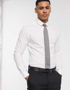 Белая облегающая рубашка ASOS DESIGN-Белый
