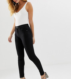 Черные премиум-джинсы с завышенной талией ASOS DESIGN Petite Sculpt me-Черный
