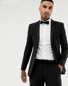 Черный супероблегающий пиджак-смокинг ASOS DESIGN