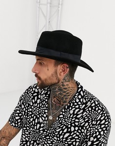 Черная шляпа ASOS DESIGN-Черный