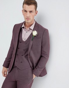 Фиолетовый приталенный пиджак ASOS DESIGN wedding
