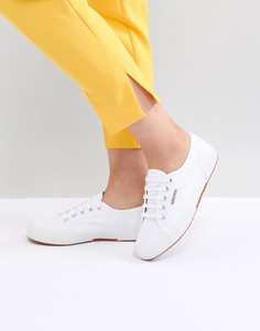 Белые парусиновые кроссовки Superga 2750 classic-Белый