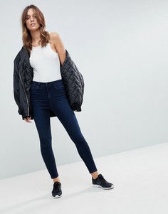 Джинсы скинни с завышенной талией ASOS DESIGN Ridley-Синий