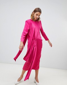 Платье миди ASOS WHITE-Розовый